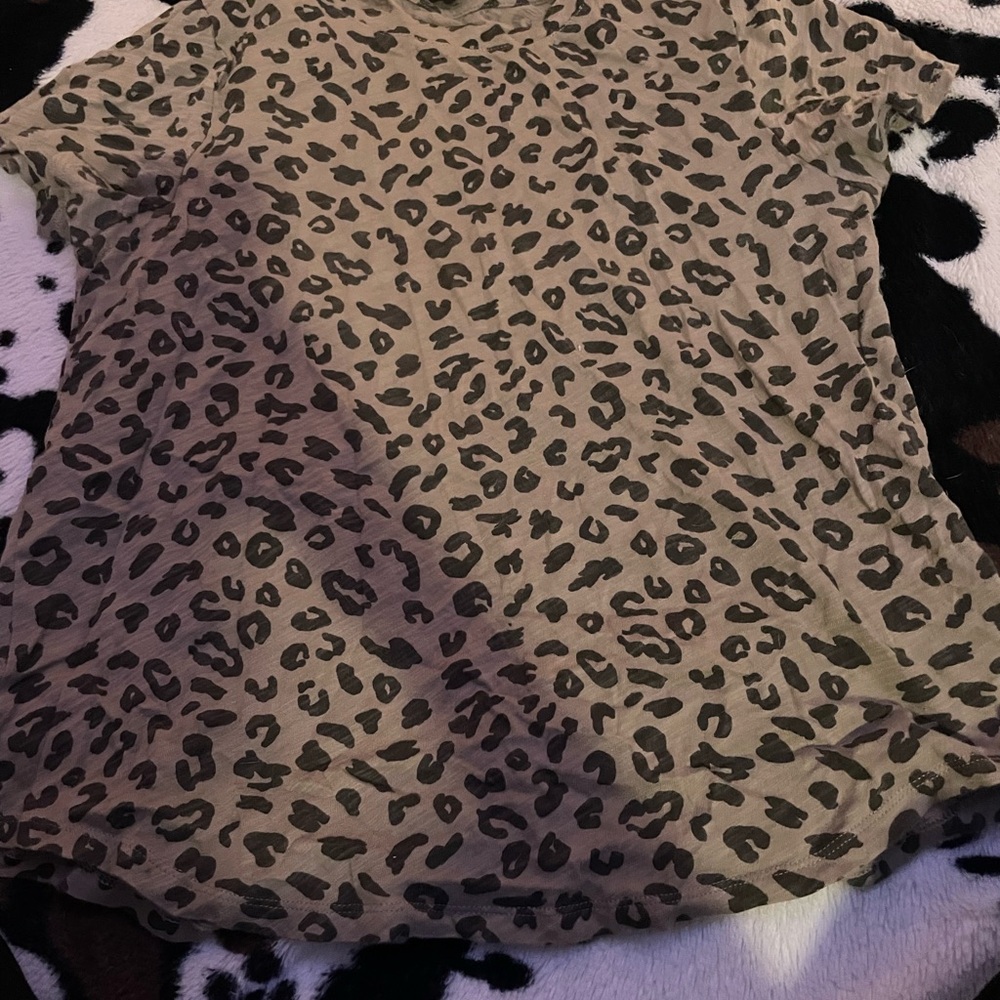 Old Navy Tan and Cream Short Sleeve T-Shirt